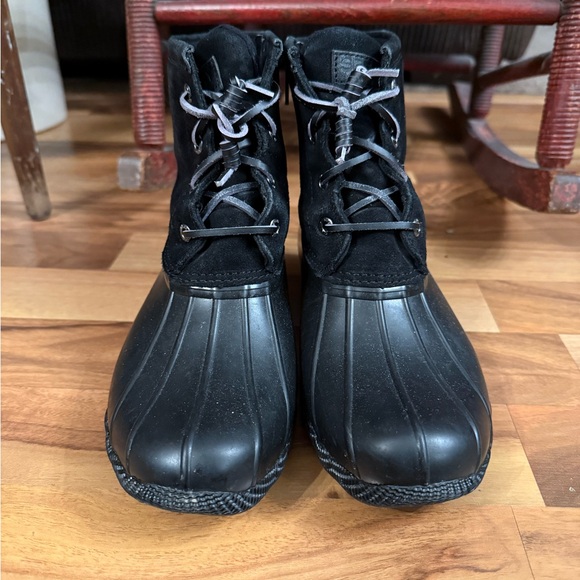 Sperry Top-Sider Saltwater Duck Boot in black womans size 7 - Picture 2 of 6